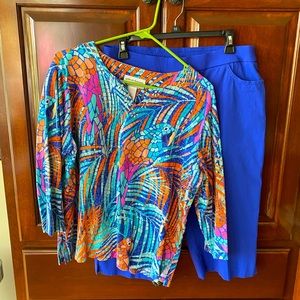 Alfred Dunner capris and Parrot resort wear